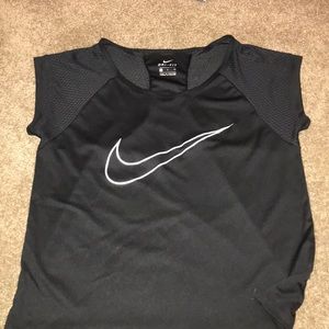Nike black see through back workout shirt